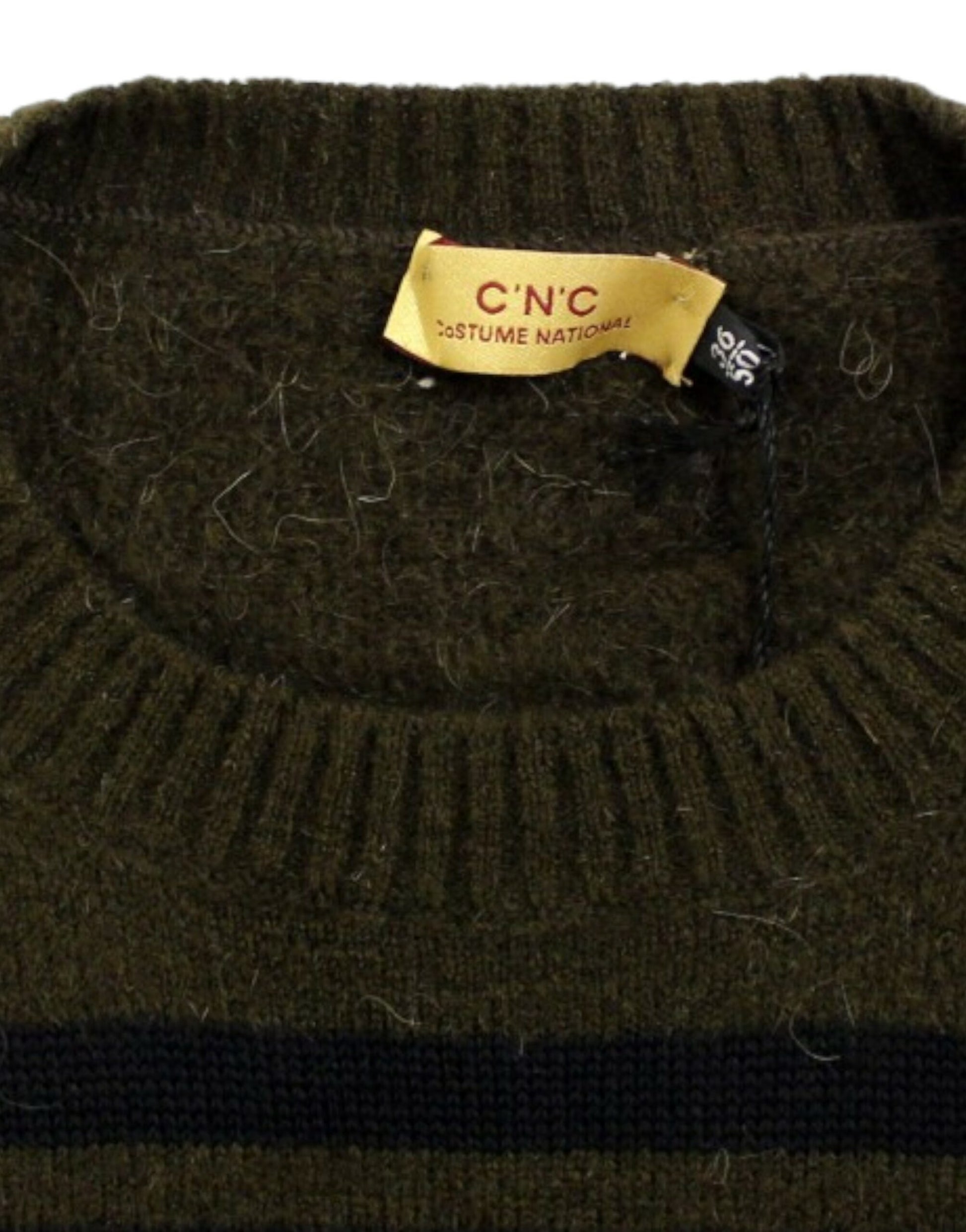 Costume National Brown striped crewneck sweater Costume National