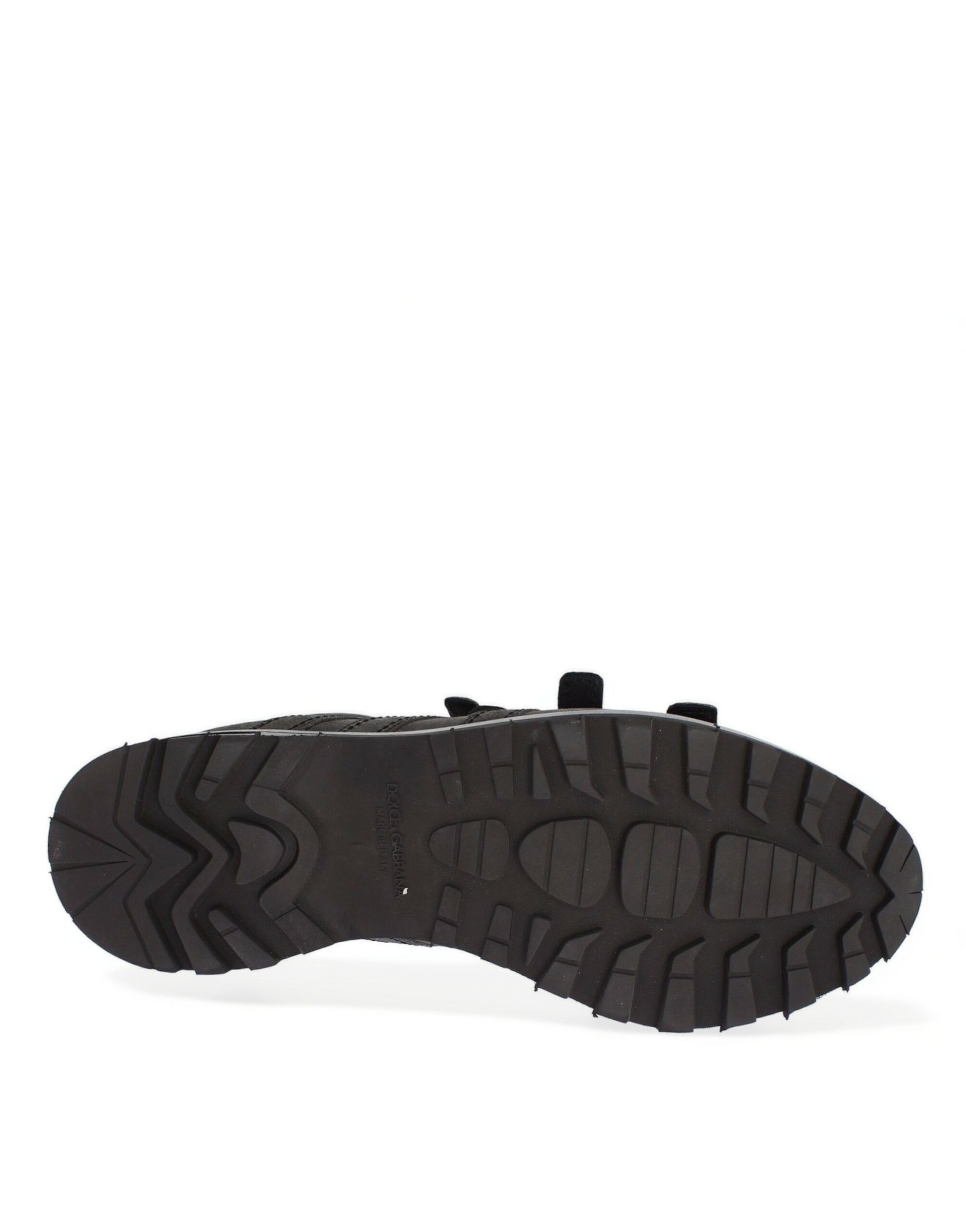 Dolce & Gabbana Gray Leather Ankle Strap Shoes Boots Dolce & Gabbana