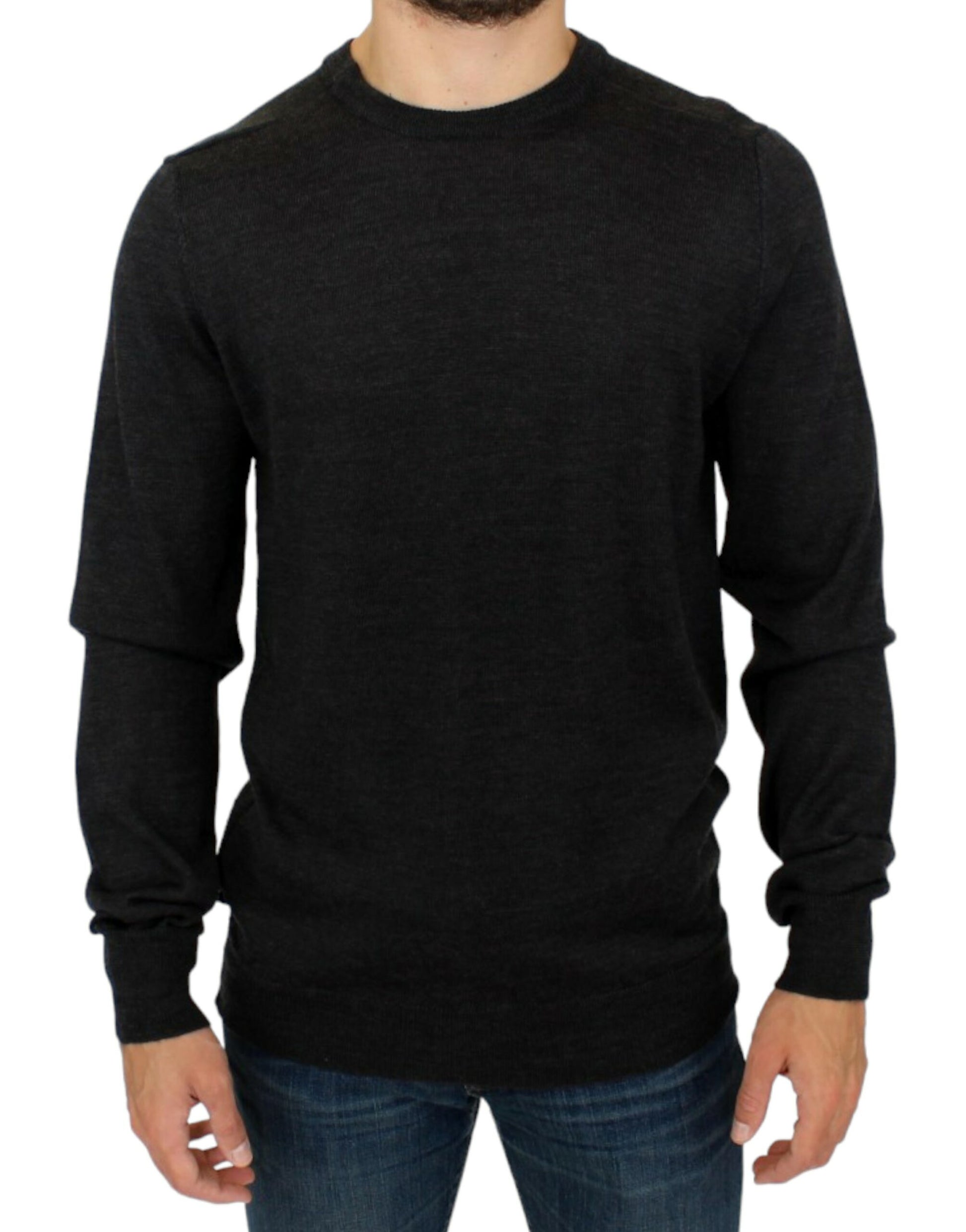 Costume National Gray crewneck pullover sweater Costume National