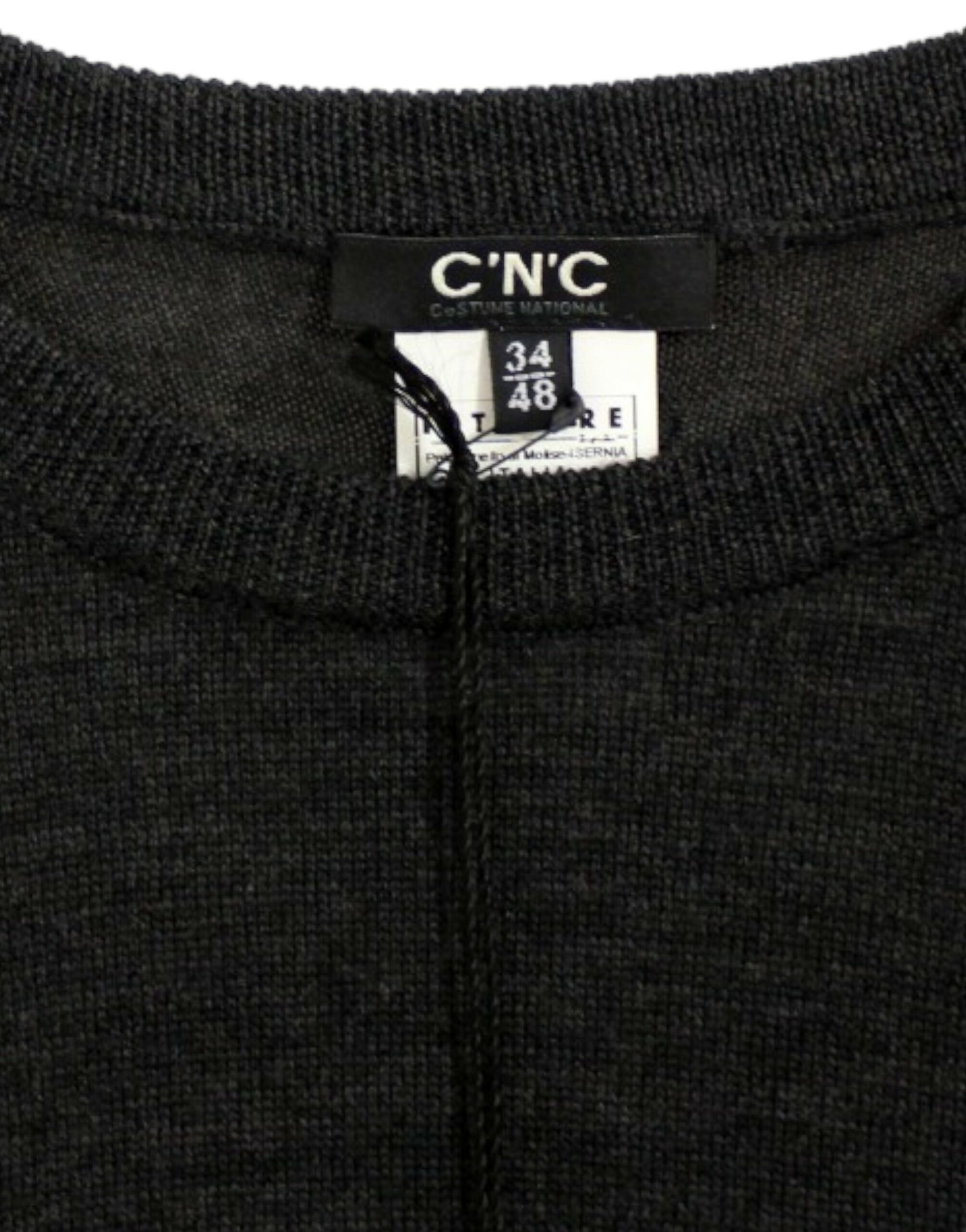 Costume National Gray crewneck pullover sweater Costume National