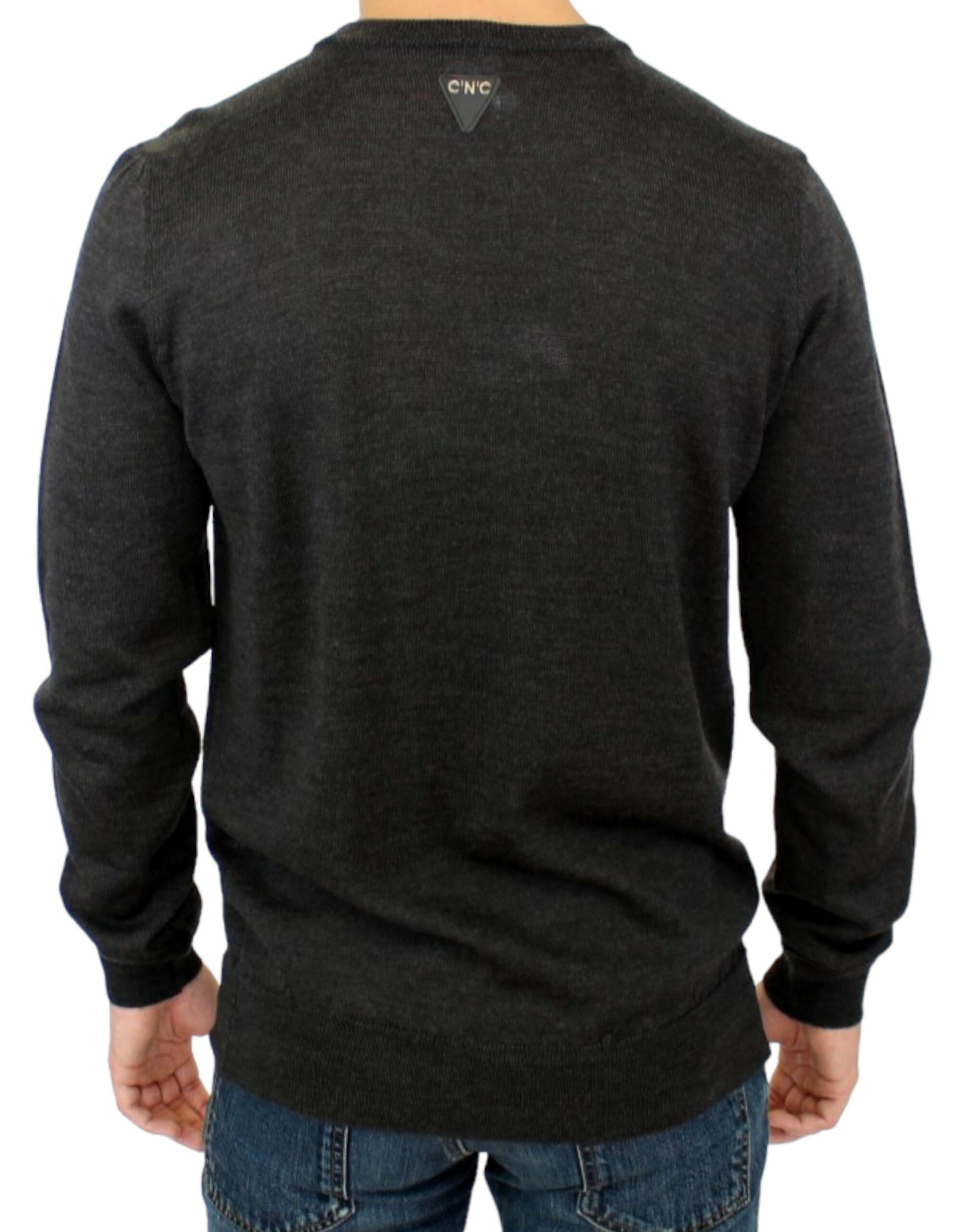 Costume National Gray crewneck pullover sweater Costume National
