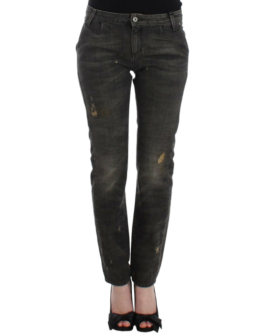 Costume National Gray distressed jeans Costume National
