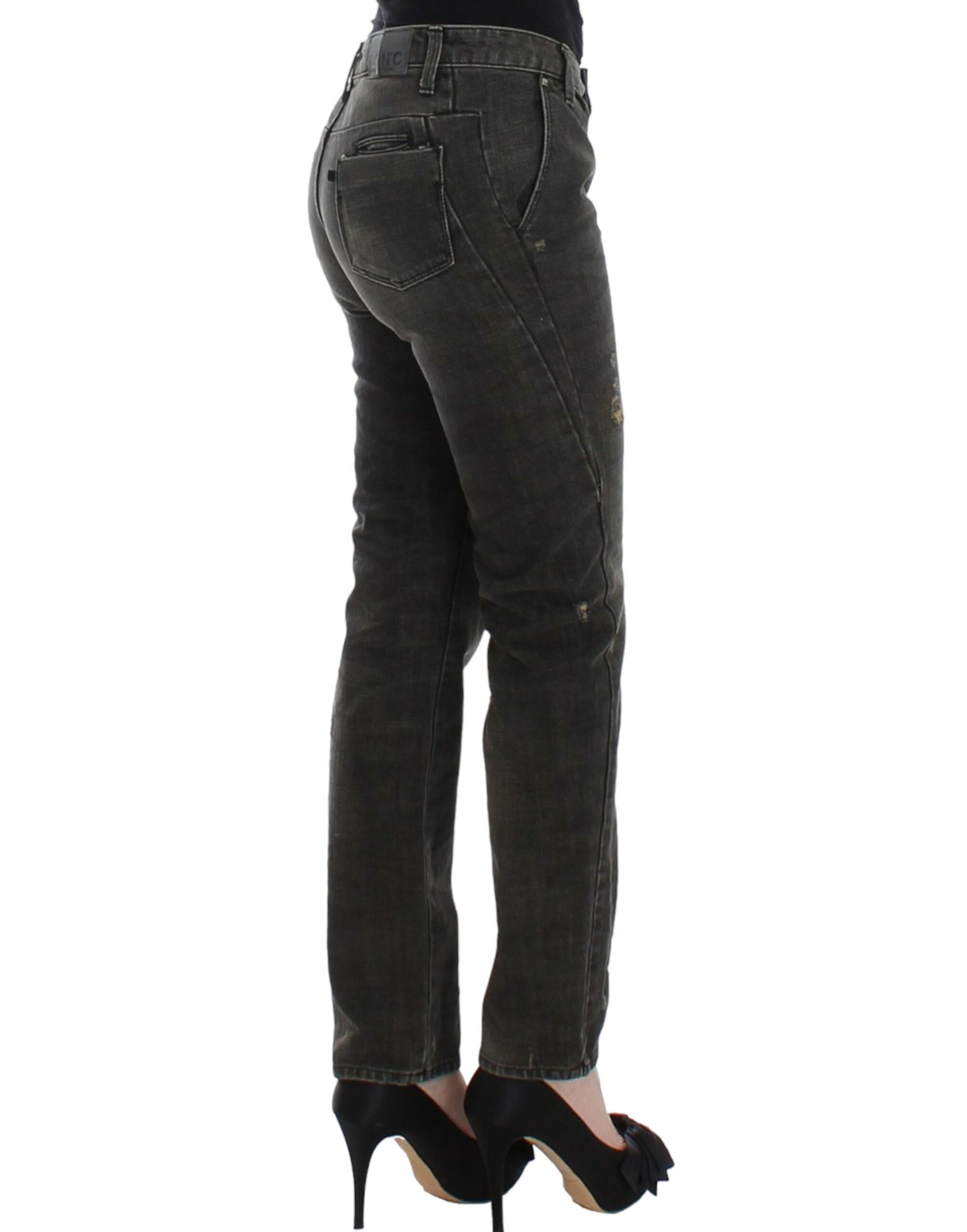 Costume National Gray distressed jeans Costume National