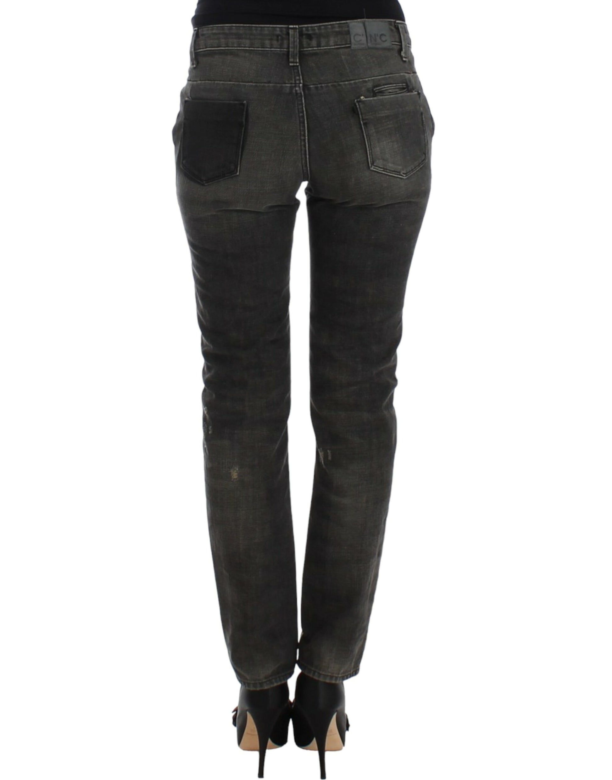 Costume National Gray distressed jeans Costume National