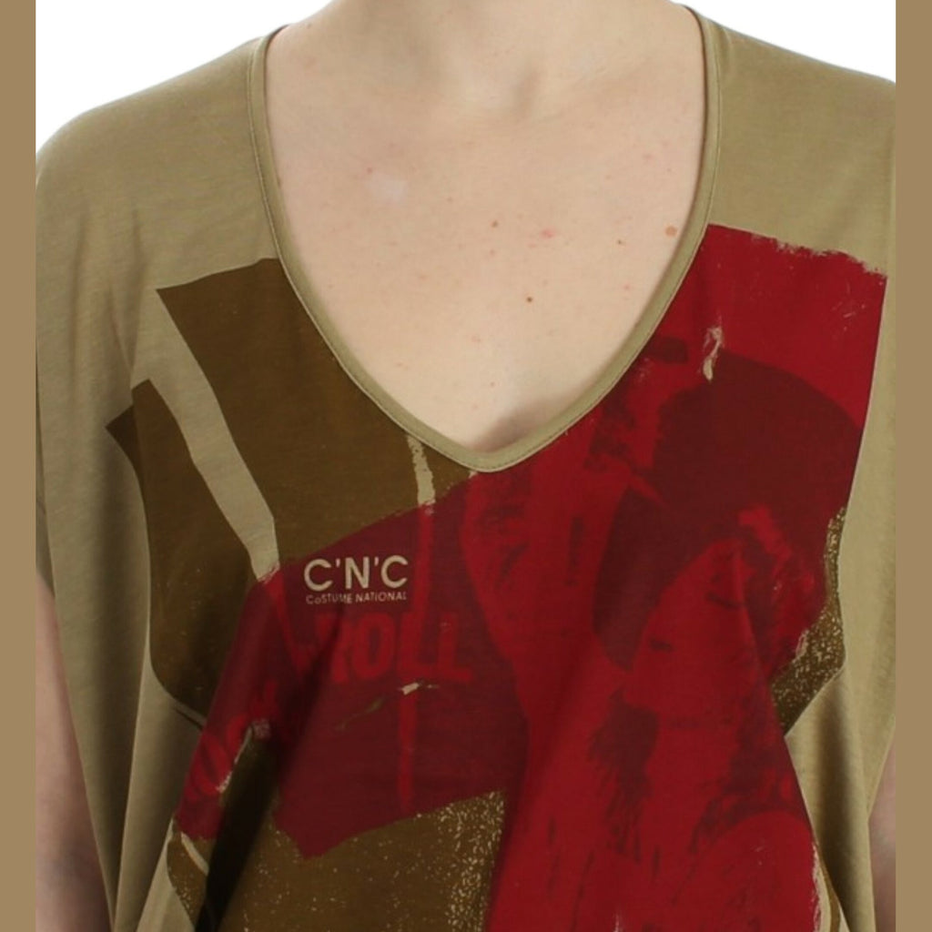 Costume National Green print shortsleeve t-shirt