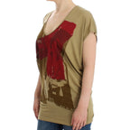 Costume National Green print shortsleeve t-shirt