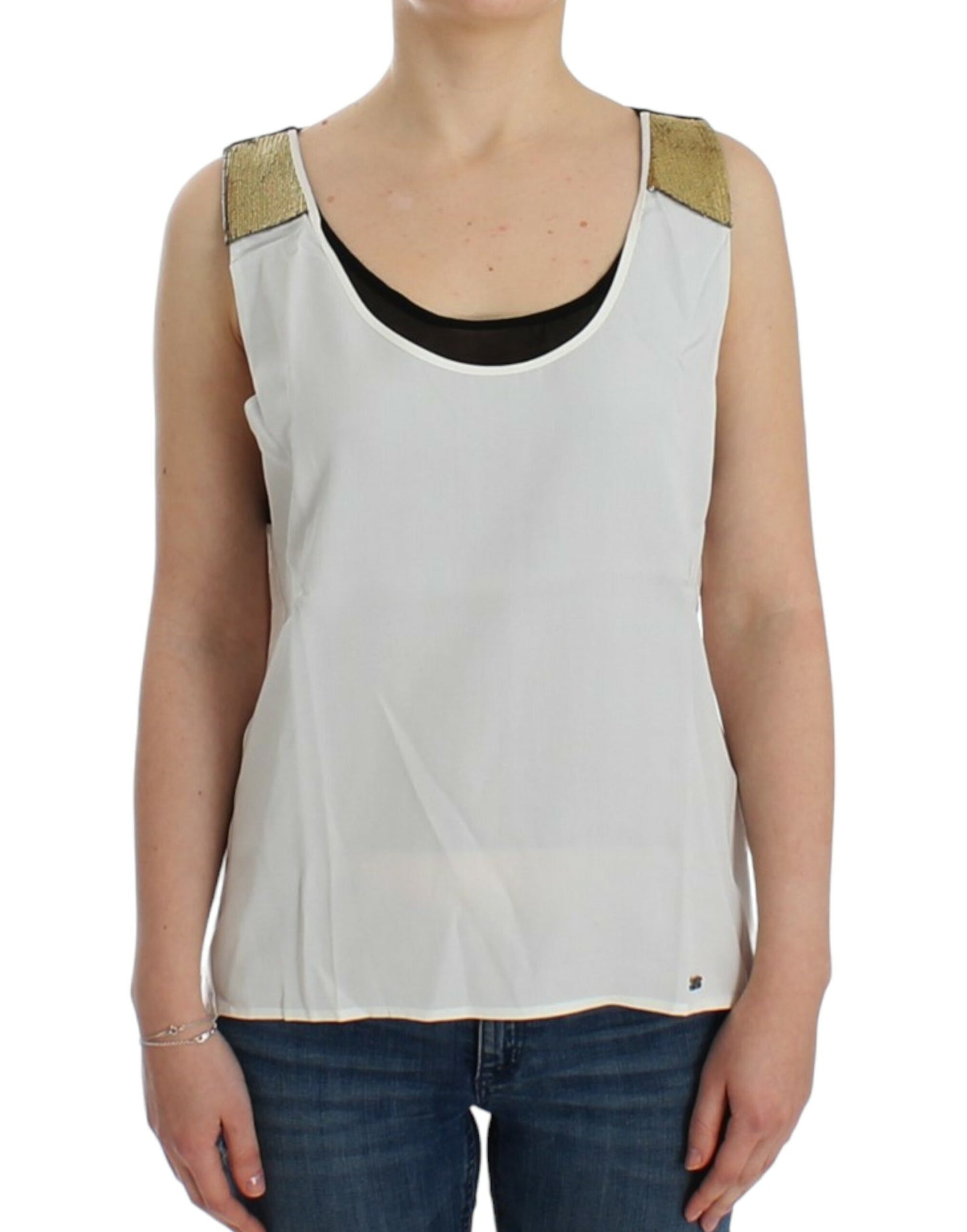 Costume National White sleeveless top Costume National