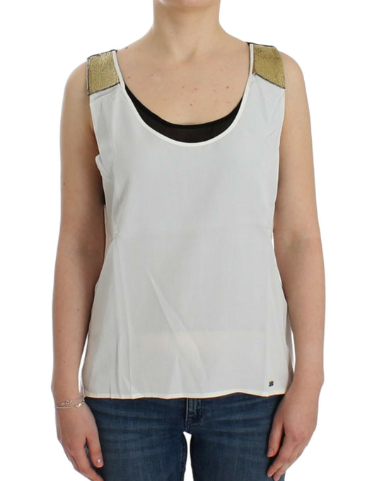 Costume National White sleeveless top Costume National