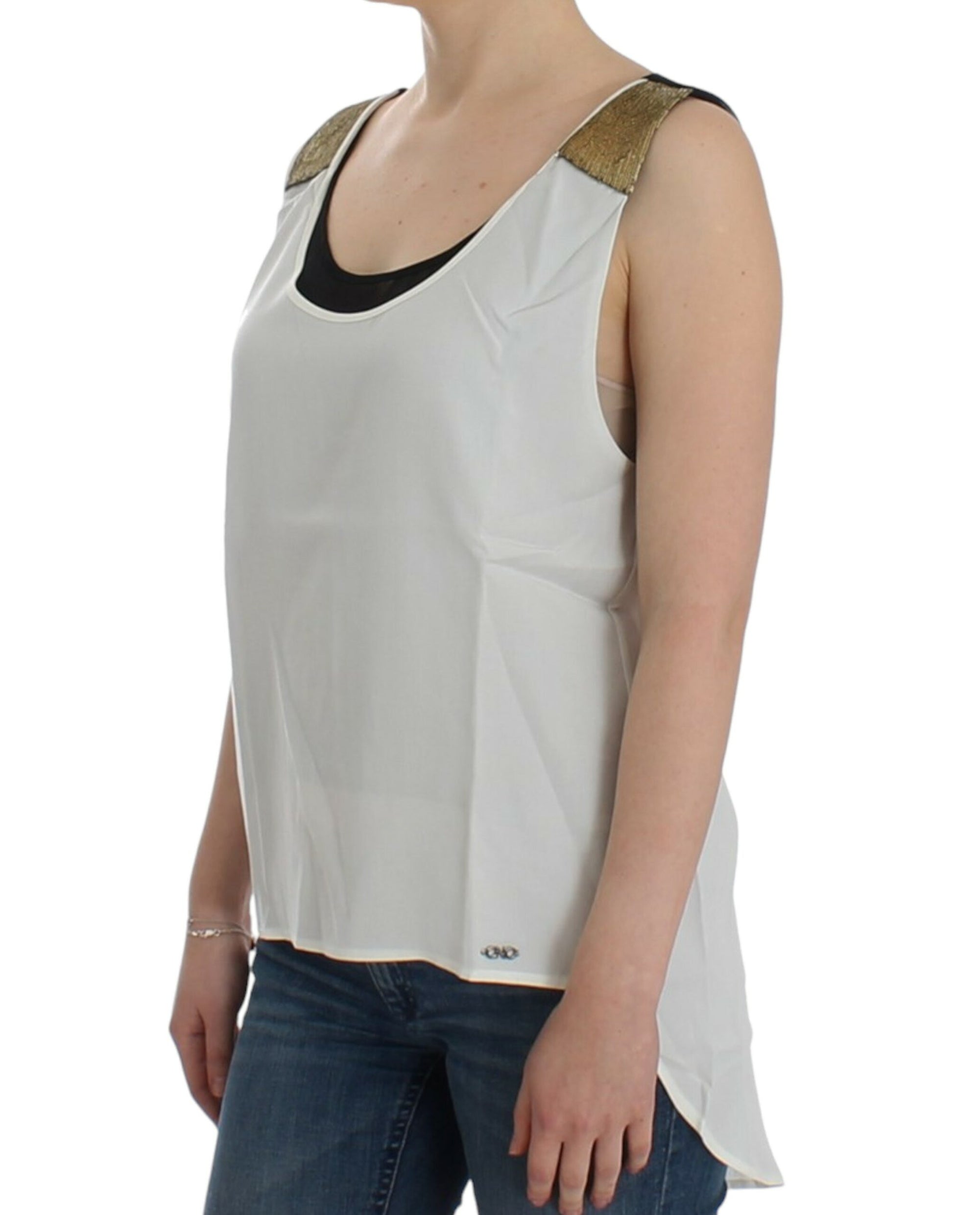 Costume National White sleeveless top Costume National