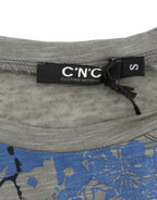 Costume National Gray print sleeveless t-shirt