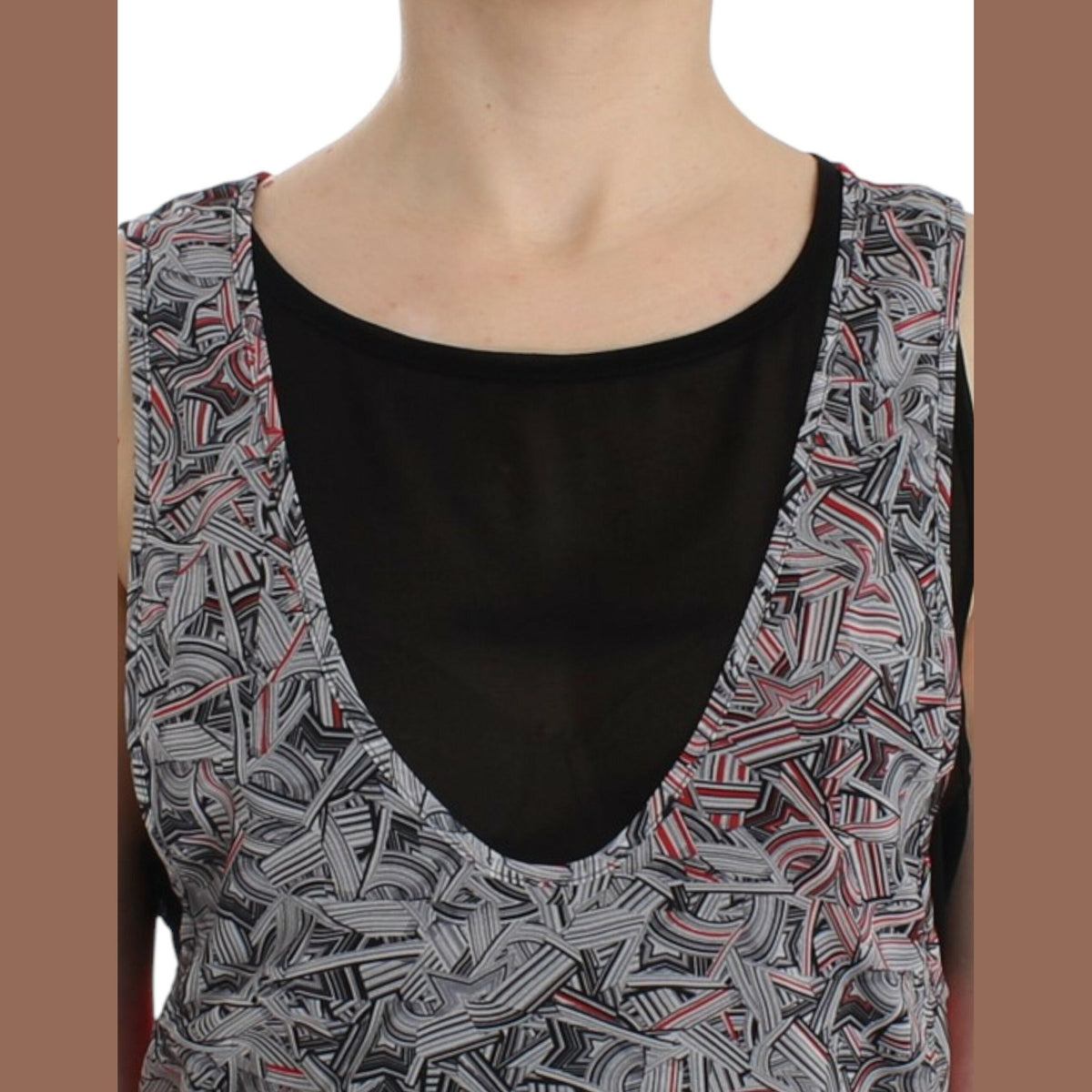 Costume National Black sleeveless top