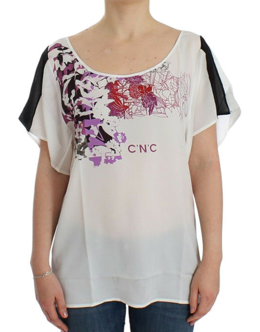Costume National White motive print blouse Costume National