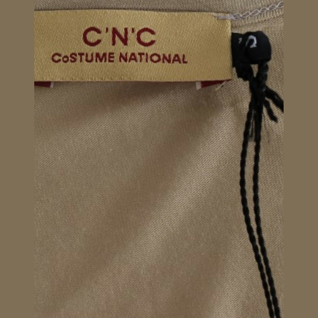 Costume National Beige motive print t-shirt