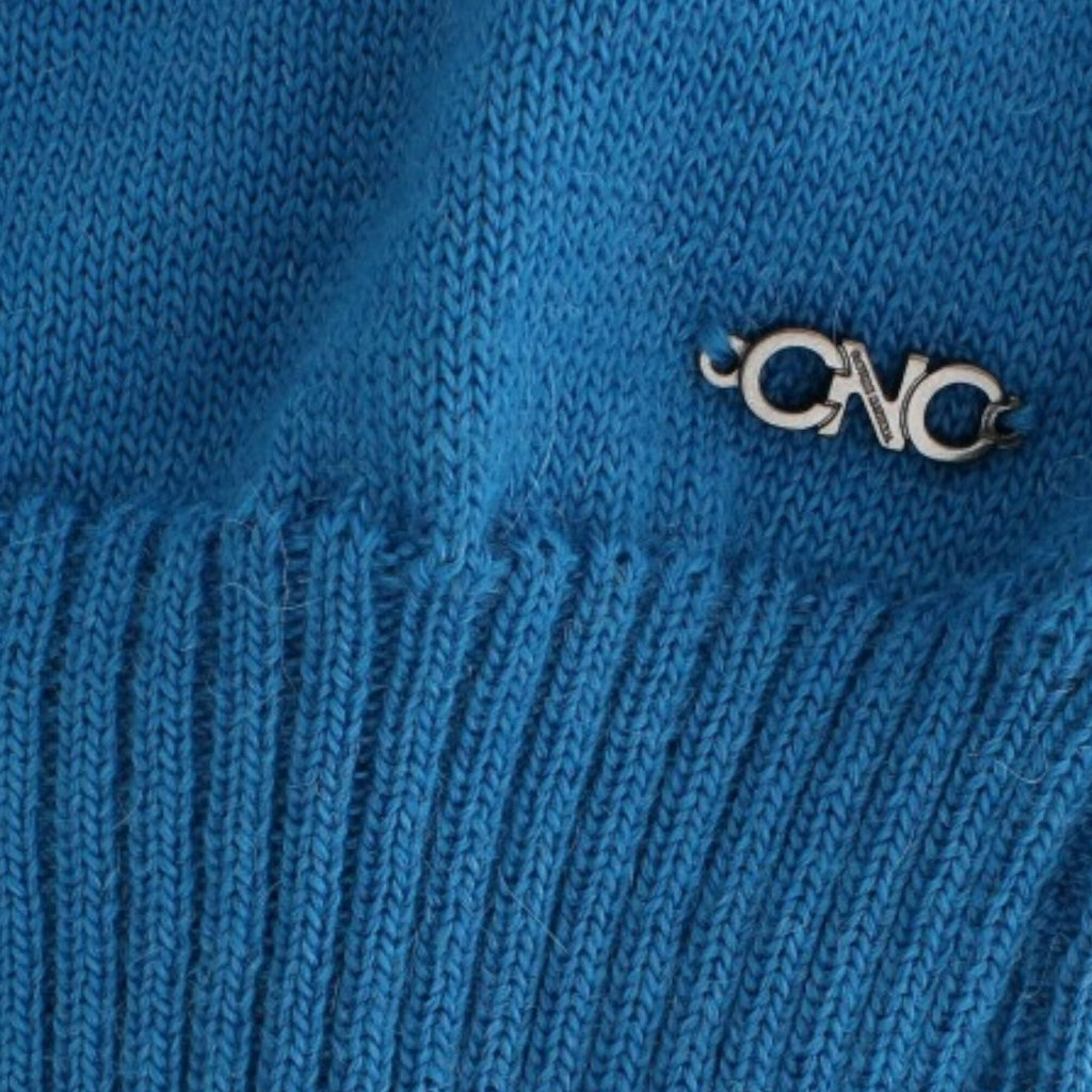 Costume National Blue knitted scoopneck sweater