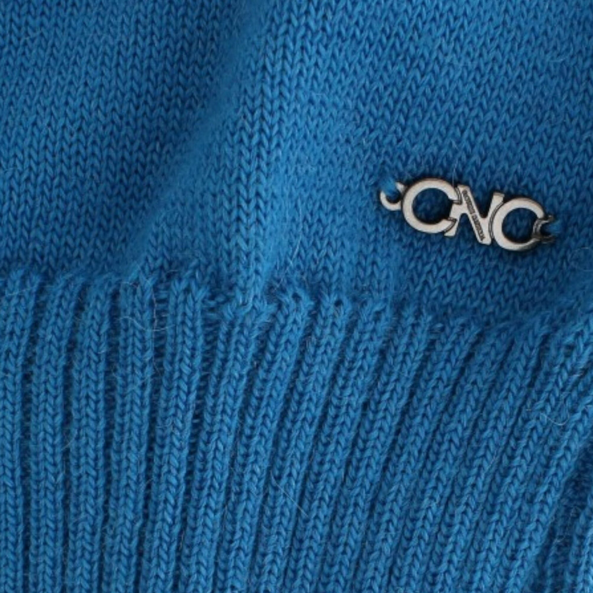 Costume National Blue knitted scoopneck sweater