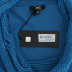 Costume National Blue knitted scoopneck sweater