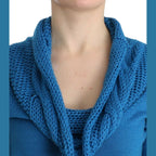 Costume National Blue knitted scoopneck sweater