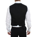 Dolce & Gabbana Black Cotton Blend Dress Vest Gilet