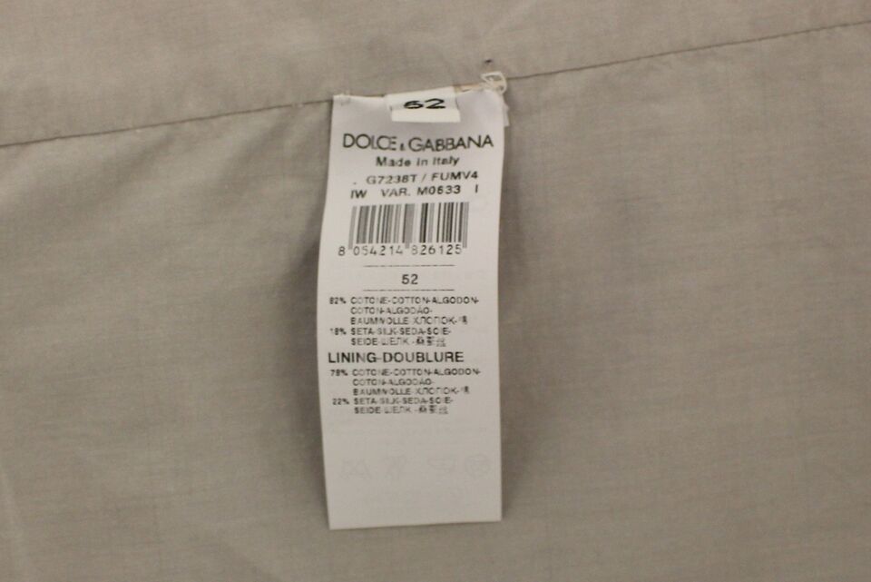 Dolce & Gabbana Beige Cotton Silk Blend Dress Vest Blazer Dolce & Gabbana