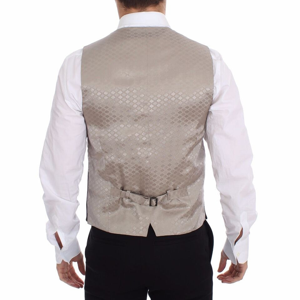 Dolce & Gabbana Black Cotton Dress Vest Blazer Jacket