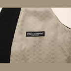Dolce & Gabbana Black Cotton Dress Vest Blazer Jacket