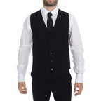 Dolce & Gabbana Black Cotton Dress Vest Blazer Jacket
