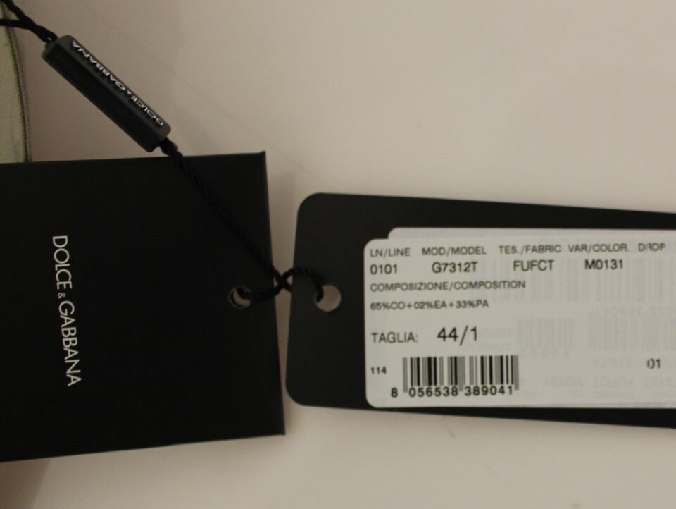 Dolce & Gabbana Beige Cotton Dress Vest Blazer Jacket Dolce & Gabbana