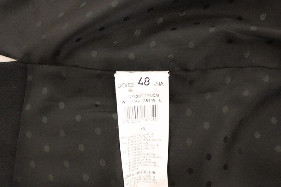 Dolce & Gabbana Black Wool Silk Stretch Dress Vest Blazer Dolce & Gabbana