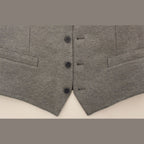 Dolce & Gabbana Gray Cotton Stretch Dress Vest Blazer