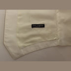 Dolce & Gabbana White Cotton Silk Blend Dress Vest Blazer