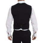Dolce & Gabbana Black Cotton Viscose Dress Vest Blazer