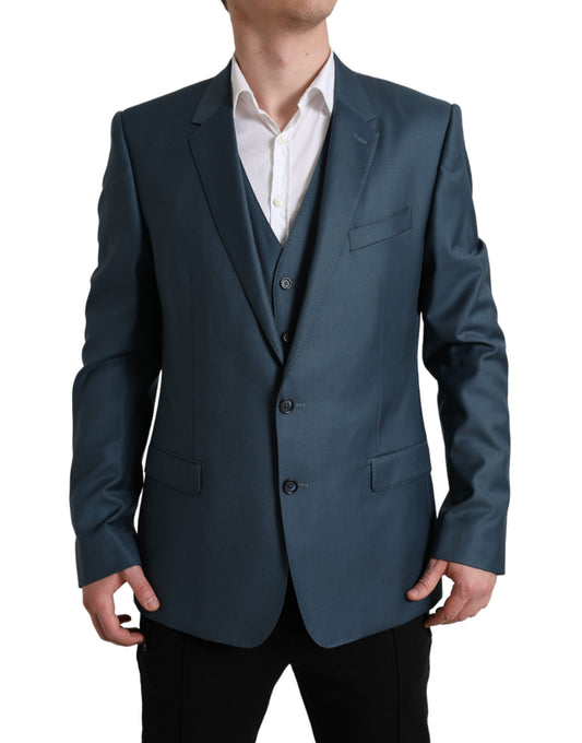 Dolce & Gabbana Green Single Breasted 2 Piece MARTINI Suit Dolce & Gabbana