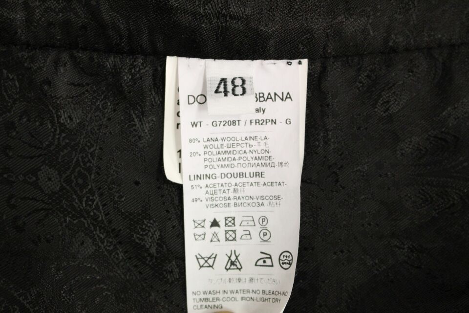 Dolce & Gabbana Black Striped Wool Logo Vest Gilet Weste - Eljoys Fashion 