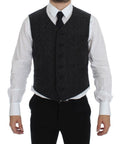 Dolce & Gabbana Gray Wool Blend Vest Gilet Weste - Eljoys Fashion 