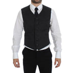Dolce & Gabbana Gray Wool Blend Vest Gilet Weste
