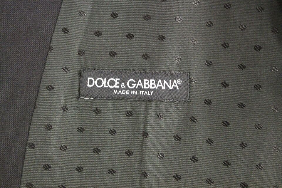 Dolce & Gabbana Black Wool Formal Dress Vest Gilet Weste Dolce & Gabbana
