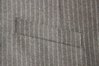Dolce & Gabbana Gray Striped Wool Single Breasted Vest