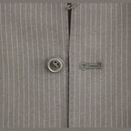 Dolce & Gabbana Black Striped Wool Single Breasted Vest