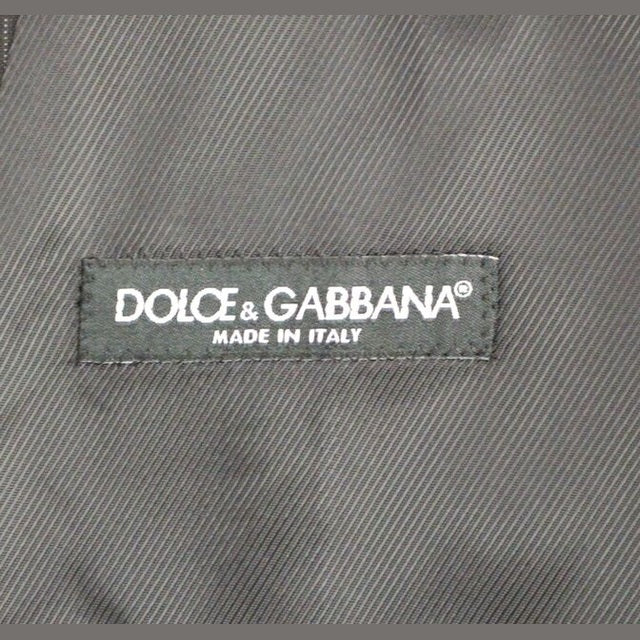 Dolce & Gabbana Black Striped Wool Single Breasted Vest