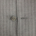 Dolce & Gabbana Gray Striped Wool Single Breasted Vest