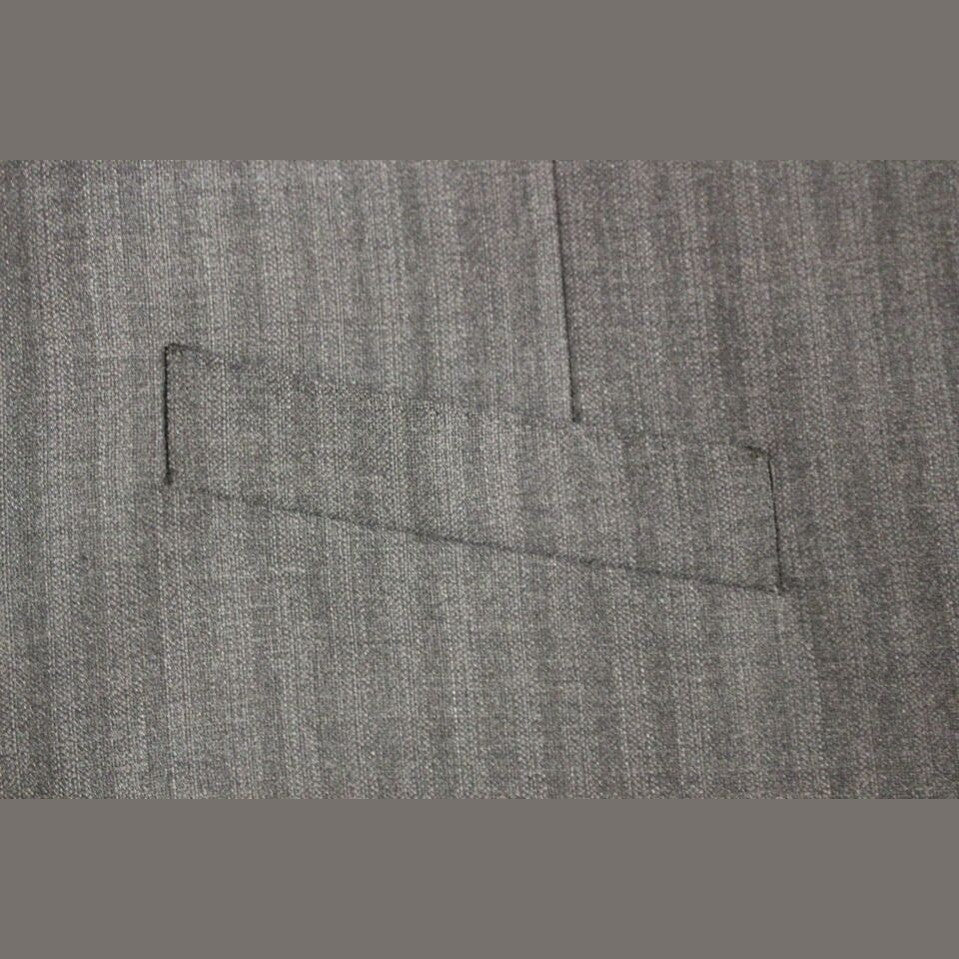 Dolce & Gabbana Gray Striped Wool Single Breasted Vest