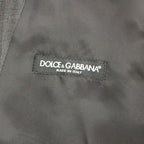 Dolce & Gabbana Gray Striped Wool Single Breasted Vest