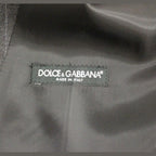 Dolce & Gabbana Gray Striped Wool Logo Vest Gilet Weste