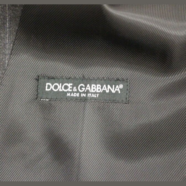 Dolce & Gabbana Gray Striped Wool Logo Vest Gilet Weste