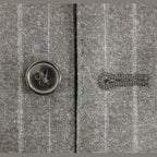 Dolce & Gabbana Gray Striped Wool Logo Vest Gilet Weste