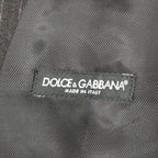Dolce & Gabbana Gray Striped Wool Logo Vest Gilet Vests