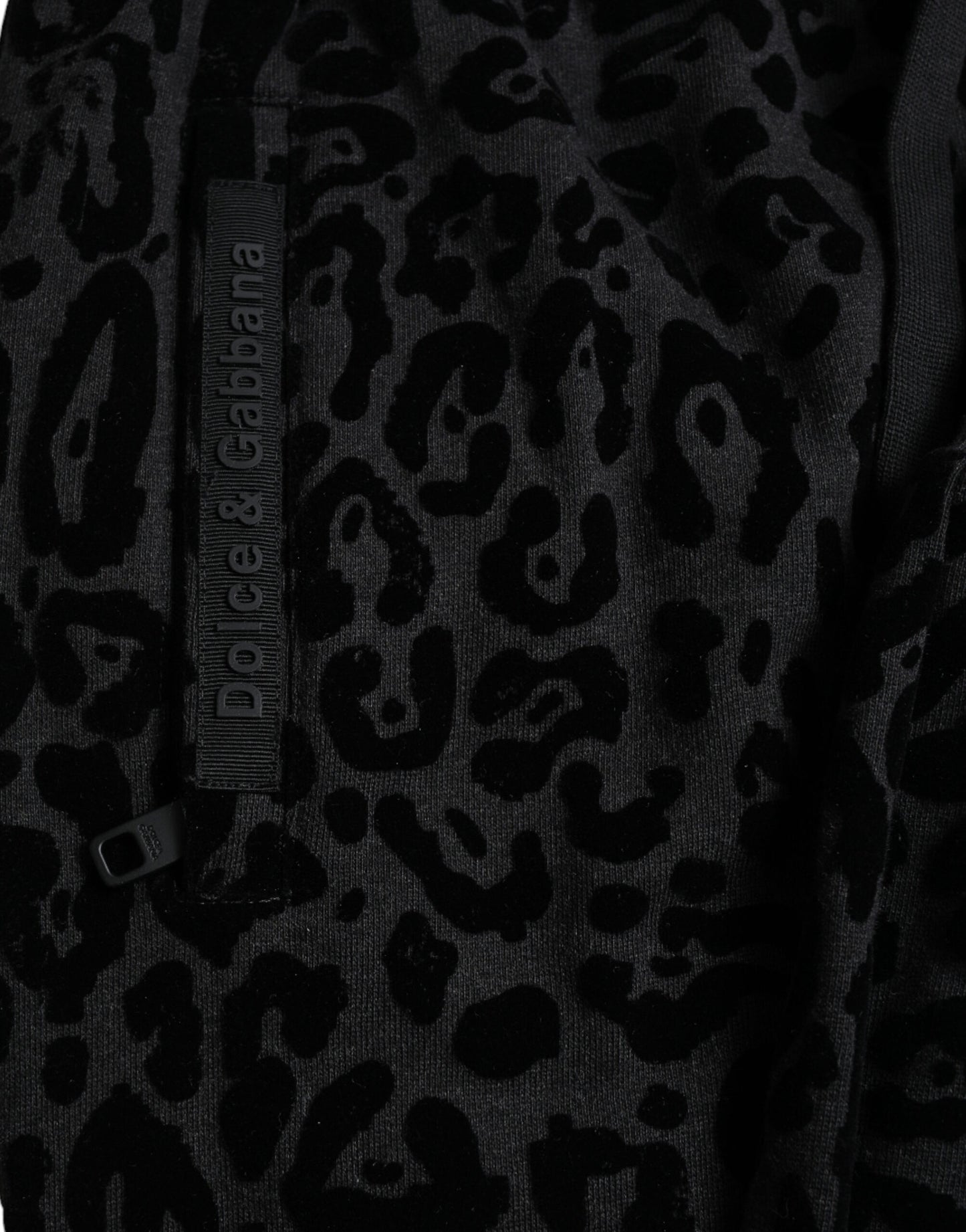 Dolce & Gabbana Black Leopard Cotton Slim Fit Jogger Pants Dolce & Gabbana