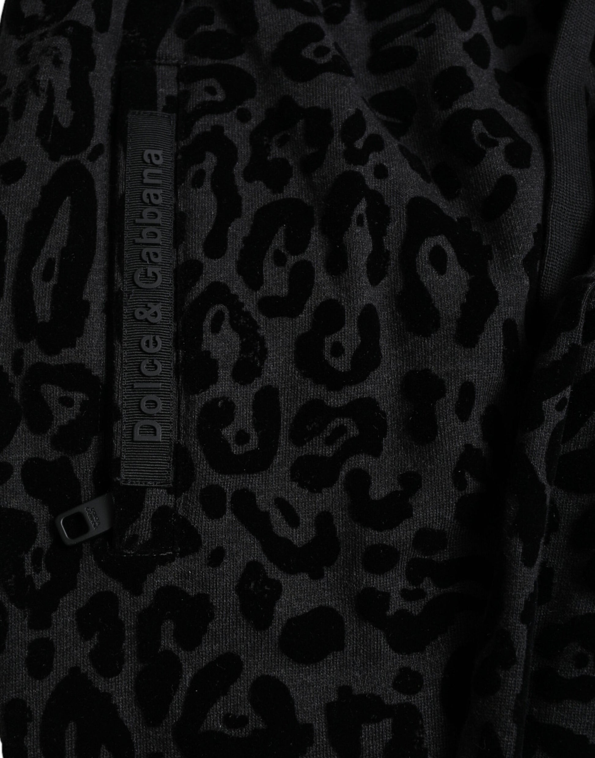 Dolce & Gabbana Black Leopard Cotton Slim Fit Jogger Pants Dolce & Gabbana