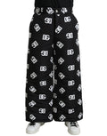Dolce & Gabbana Black Logo DG Print Wide Leg Pants Dolce & Gabbana
