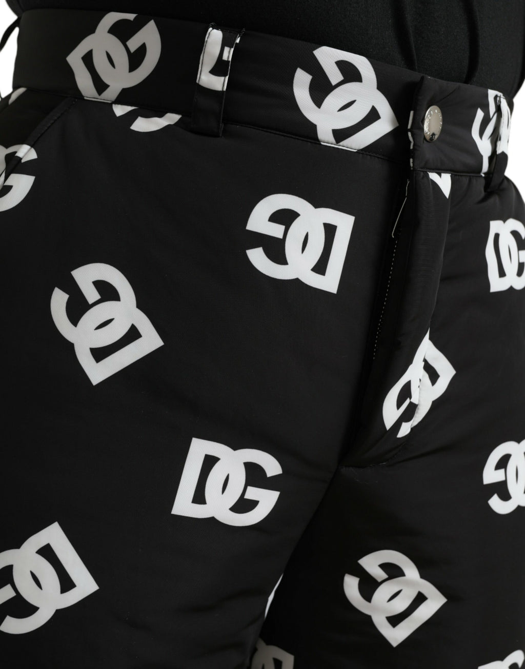 Dolce & Gabbana Black Logo DG Print Wide Leg Pants Dolce & Gabbana